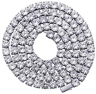 3mm - 6mm Tennis Chain Necklaces - Gold/Rose Gold/Rhodium - Gold Nation Store