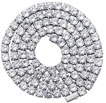 3mm - 6mm Tennis Chain Necklaces - Gold/Rose Gold/Rhodium - Gold Nation Store